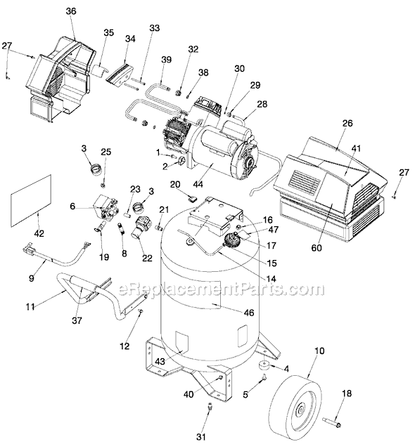 Page A Diagram and Parts List for 919-16778 Type 3 Black and Decker Compressor